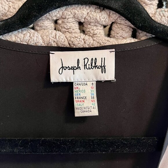 Joesph Ribkoff Sleeveless White with Black Trim Top with Ruffled front Size 8 - Picture 11 of 12